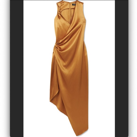 Cushnie Dresses & Skirts - CUSHNIE Silk Gold Drape Dress - Sz 10 but worn as gown for Sz 4!!